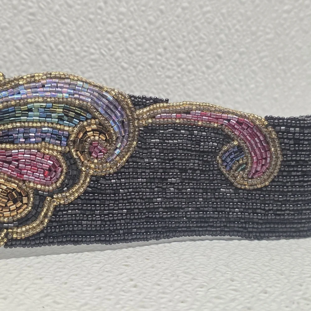 Vintage Milor Beaded Embellished Womens Belt 33.5